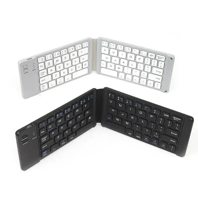 Portable Bluetooth Wireless Keyboard With New Touchpad Ultra-Thin Folding MiniKeyboard Cell Phone Tablet For Samsung Huawei