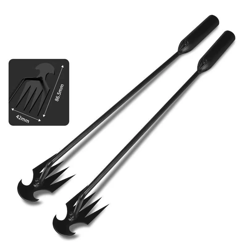 Portable Weeder Hand Weeder Weed Puller Tool Weed Puller Weed Tool Head Weed Cutter Head Weed Tool Attachment Portable Garden Weeder Tools Agricultural Weeding Grass Pulling Manganese Steel 4-Teeth Shovel Vegetable Planting