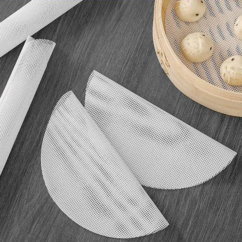 Steamer Basket Liners Steamer Sheets for Dumplings Washable Oven Accessories Kitchen Cookware Baking Parchment for Baking Pastry