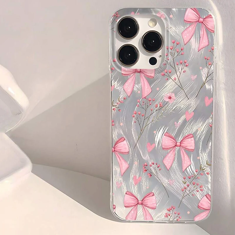 Minimalist Pink Flower Shockproof Bumper Phone Case