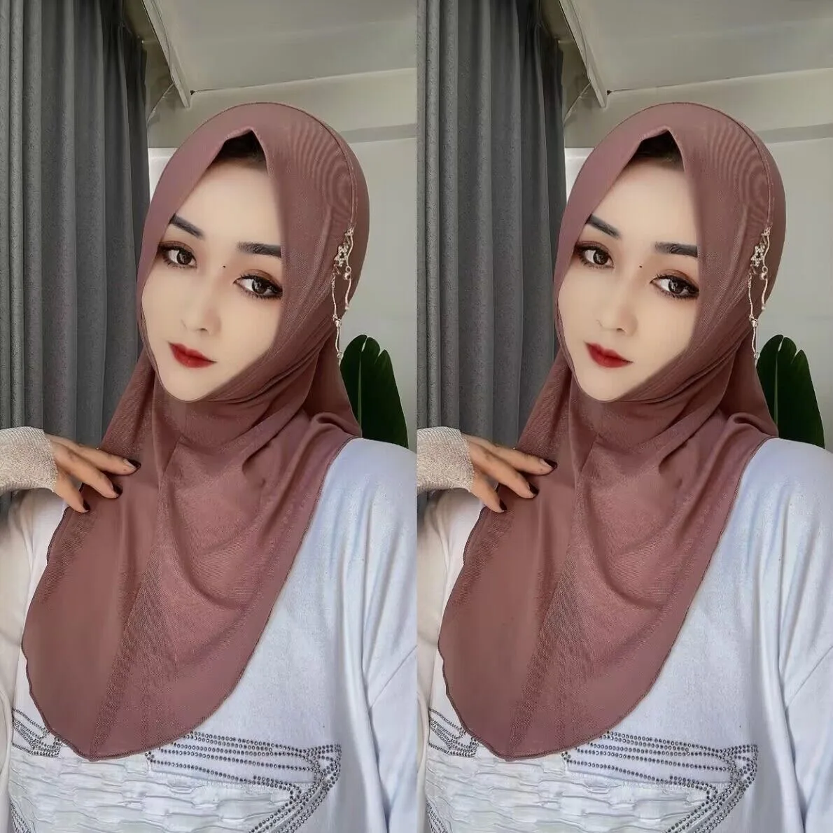 

2023 Muslim Islamic Clothing Easy Wear Soft Instant Hijabs