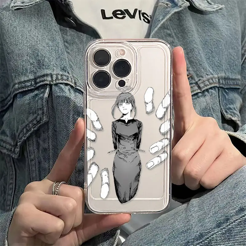 Anime Chainsaw Man Makima Transparent Phone Case