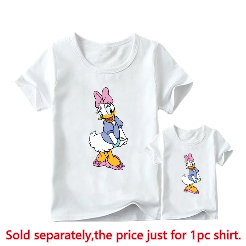 New Mother Kids Tshirts Funny Minnie Mouse Family Matching Outfits Summer White Short Sleeve Mother Daughter Matching Clothes 5