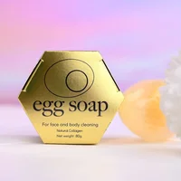 Natural Organic Collagen Egg Soap Wholesale Collagen Handmade  Face Bath Soap Bar 80g Savon Eclaircissant  Sabun 4