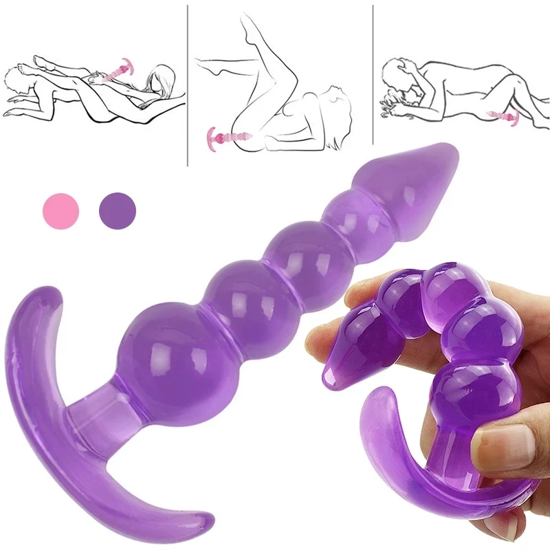 Plug anale in silicone colorato con gelatina, giocattoli sessuali per uomini e donne, prodotti per adulti, giocattoli anali senza vibratore, prost_voghion.com
