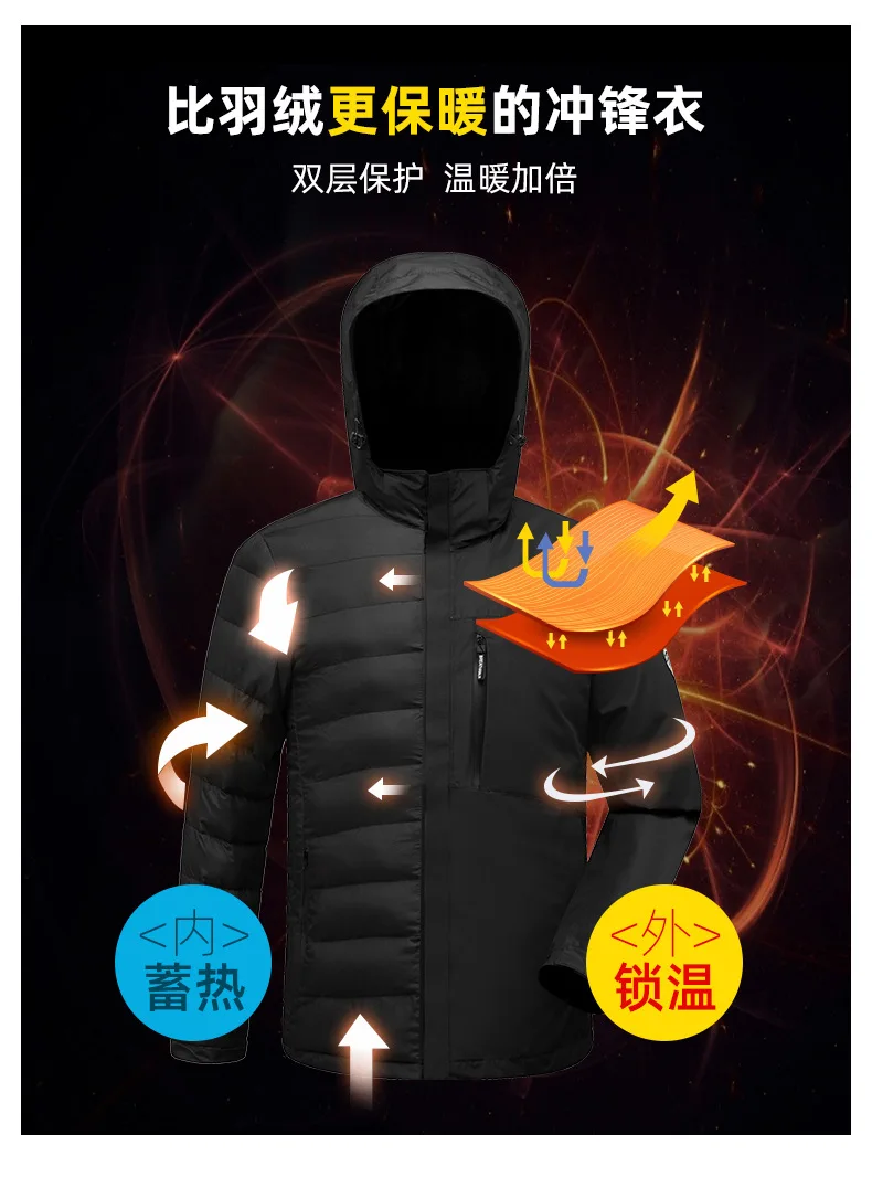 2022 Three-in-one Plus Fleece Two-piece Windproof Waterproof Warm Autumn Winter Outdoor Tide Brand Jackets for Men Women Jackets