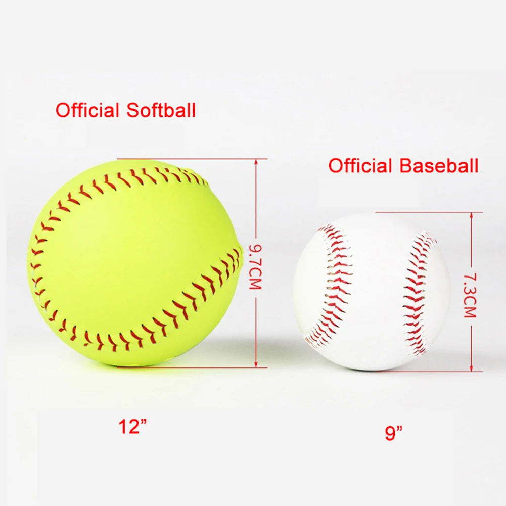 1Pcs 12-Inch Sports Practice Softball Official Size Weight Unmarked PVC Dia.9.7cm Training Softball Baseball Equipment