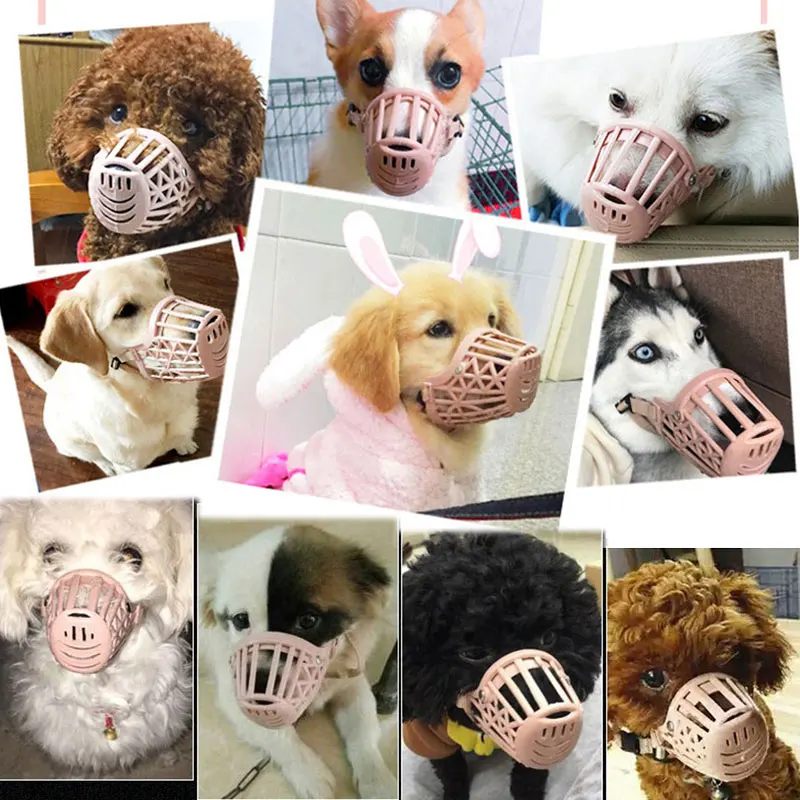1Pcs Adjusting Pet Dogs Muzzle 7 Sizes Plastic Strong Dogs Muzzle Basket Design Anti-biting Dog Mouth For Cats For Dog Muzzle