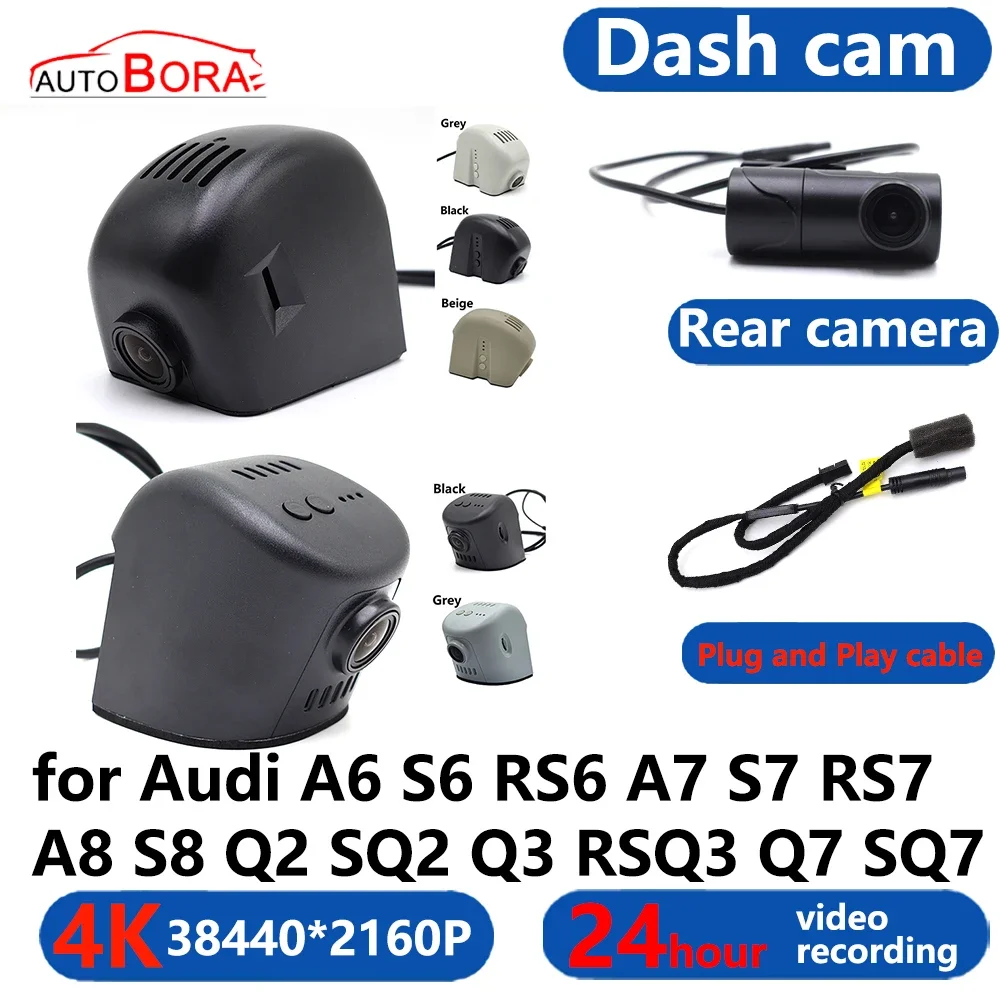 Autocora 4K Wifi 3840*2160 Car Dvr Dash Cam Camera 24H Video Monitor Per Audi A6 S6 Rs6 A7 S7 Rs7 A8 S8 Q2 Sq2 Q3 Rsq3 Q7 Sq7