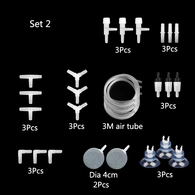 

1Set Aquarium Oxygen Pump Hose Air Bubble Stone Plastic Connector Acessorios Fish Tank Air Pump Connector Control Valve Supplies