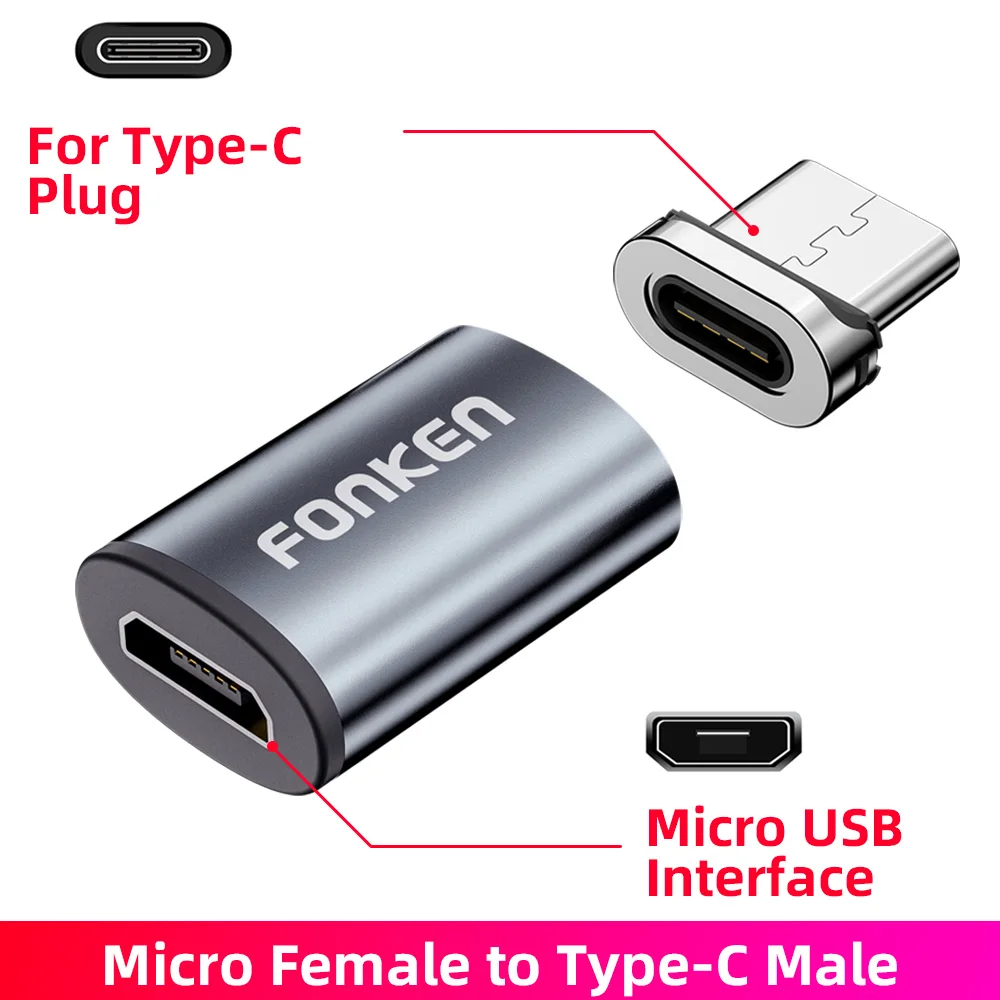ตัวเลือกสินค้า สายชาร์จแม่เหล็ก Micro USB & Type C 3 in 1 สำหรับ Huawei Samsung