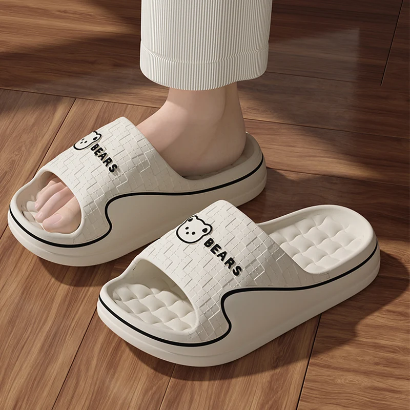 Women's Home Slippers Cute Cartoon EVA Indoor Home Bathroom Sandals Soft Sole Non-slip Summer Outdoor Beach Couple Shoes 4