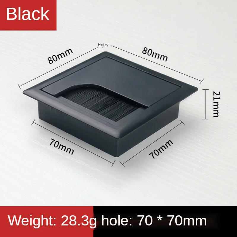 80x80mm black