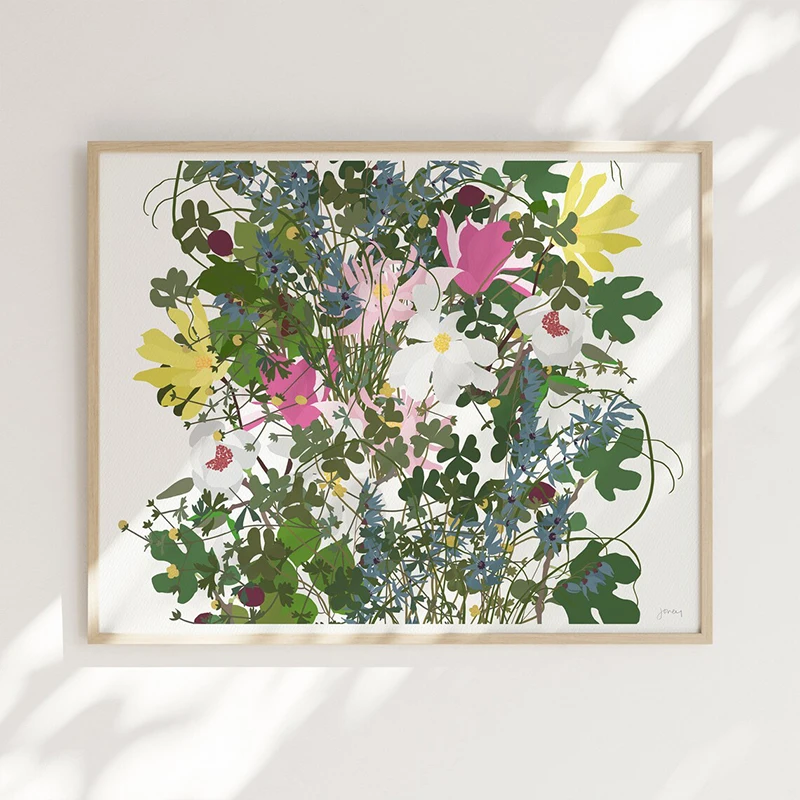 꽃 포스터 캔버스 인쇄 그림 예술, 간단한 장식 그림, 집 장식 장식품, 홈 침실 아트 장식