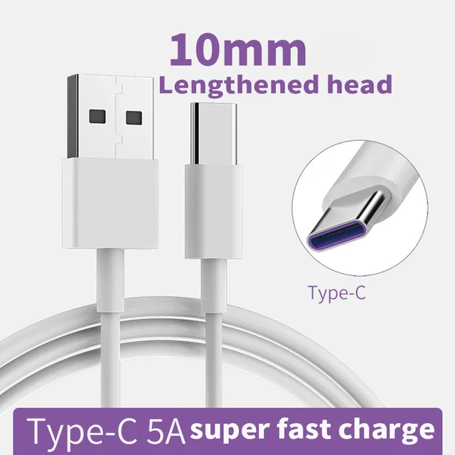 10mm Long USB Type C Extended Connector Charging Cable For Umidigi S2/Pro Ulefone Power 3s/Future Crystal Charger USB-C Cabel - Image 5