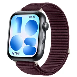 Enhanced Nylon Loop Strap - Sports Comfort Bracelet for Smartwatch Accessories (Plum color)
