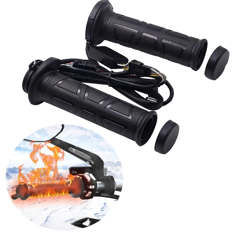 

Motorcycle Electric Hot Heated Grips Handle Handlebar Warmer Grip Cover Motorcycle Handlebar Djustable Hot Grip Handle