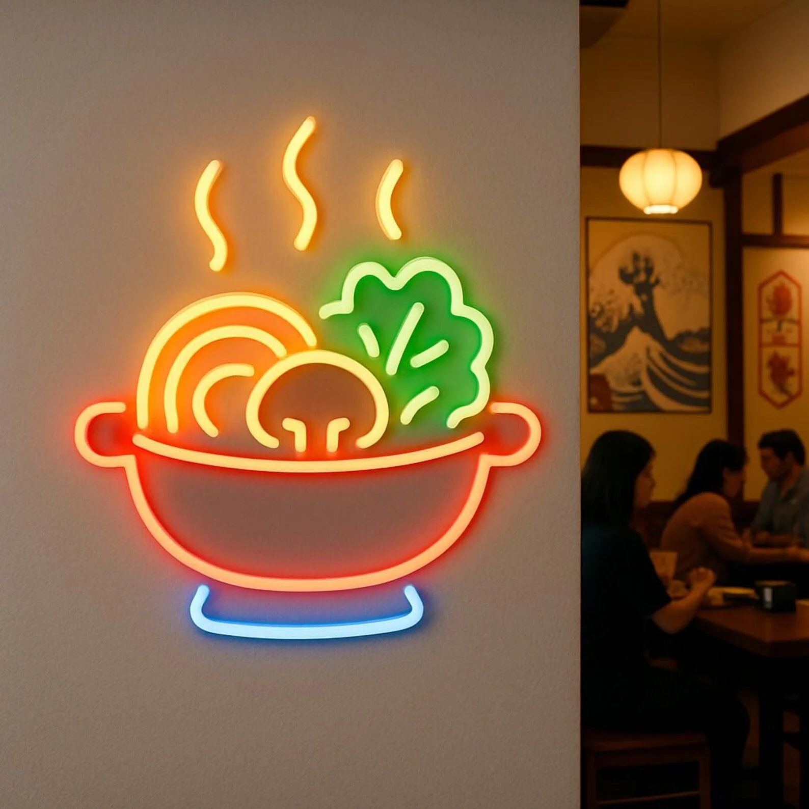 스키야키 네온사인, 레스토랑 조명, 일본 요리 LED 사인, 선물 아이디어 셰프, 아시아 요리 네온 장식