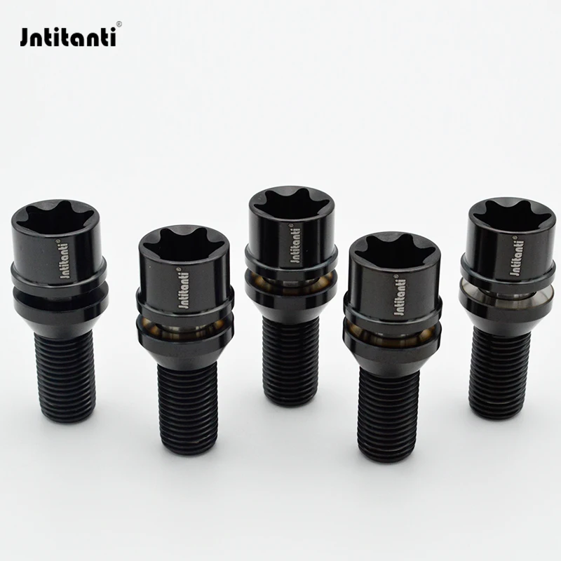 Jntitanti factory gr 5 titanium lug bolts m12 1 5 28 45mm with torx