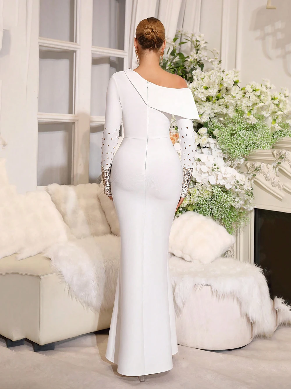 Full-length gown view