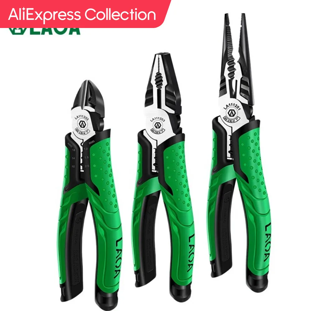 AliExpress Collection LAOA Multifunction Wire Stripper Diagonal Pliers Wire Cutter Long Nose Pliers Side Cutter Cable Shears