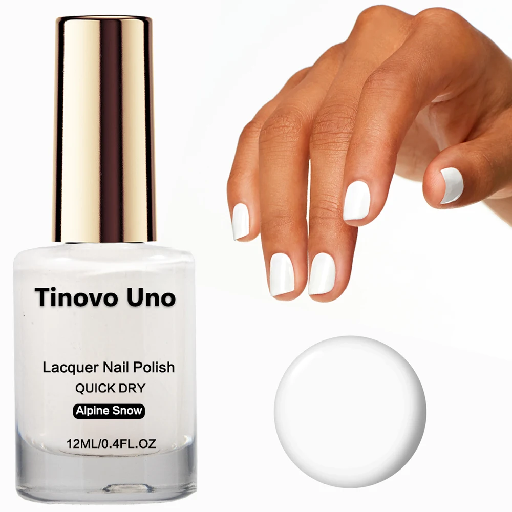 Nail Polish Finish Tinovo Uno Nail Polish Natural Dry Normal Nail Lacquer Strengthener Treatment Care 12ML Non-peeling Oil-based Enamel