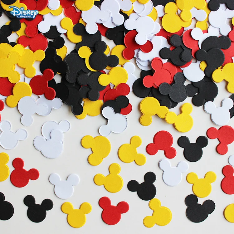 

Disney 100pcs/1pack Mickey confetti party party theme decoration Mickey Mouse colorful confetti birthday theme costume props