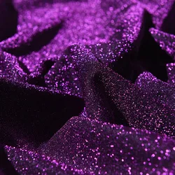 Starry Sky Glitter Mesh Fabric for DIY Crafts and Decorations (PURPLE)