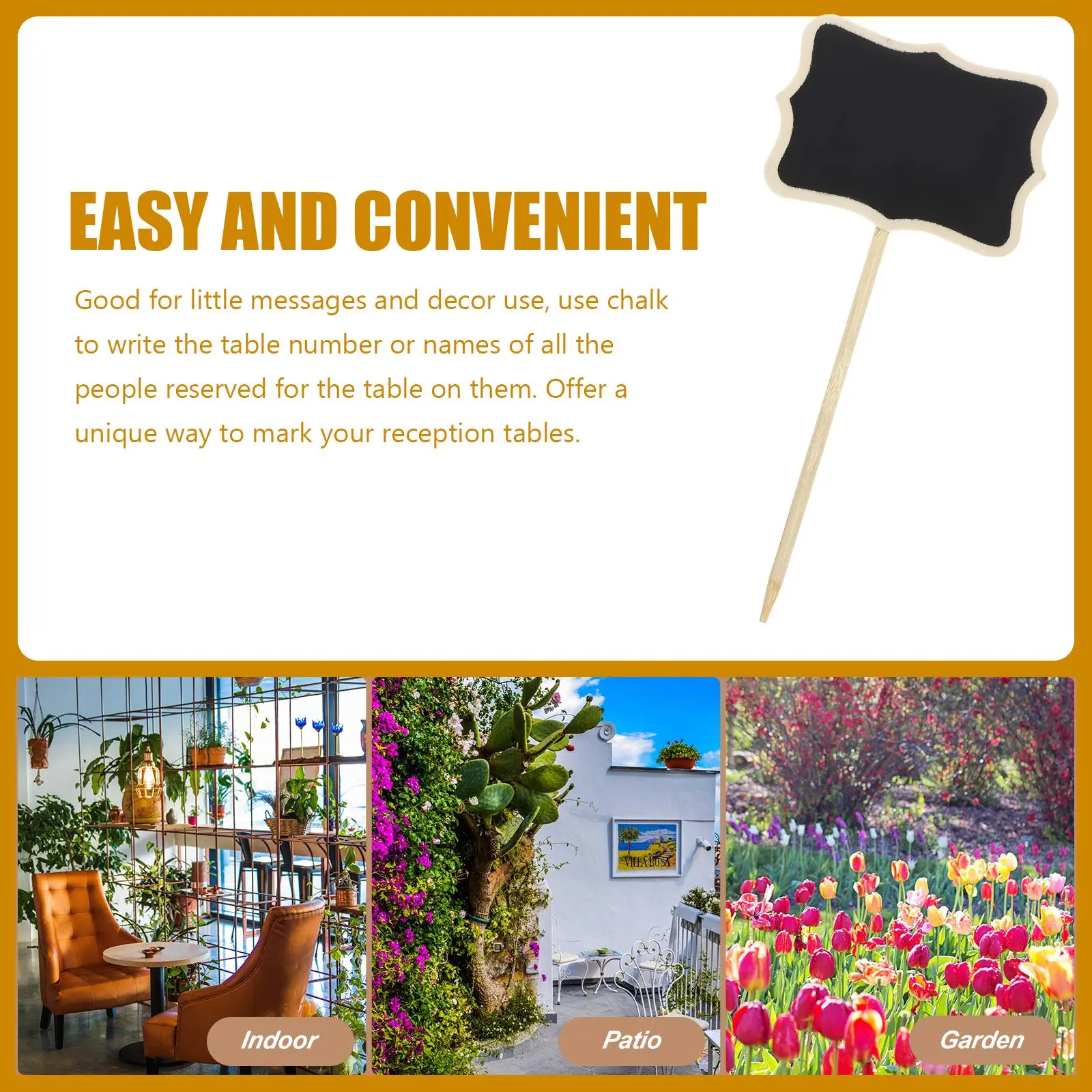 10Pcs Mini Wooden Chalkboard Wedding Blackboards Message Sign Food et Labels for Wedding Birthday Party Table Place Card NEW