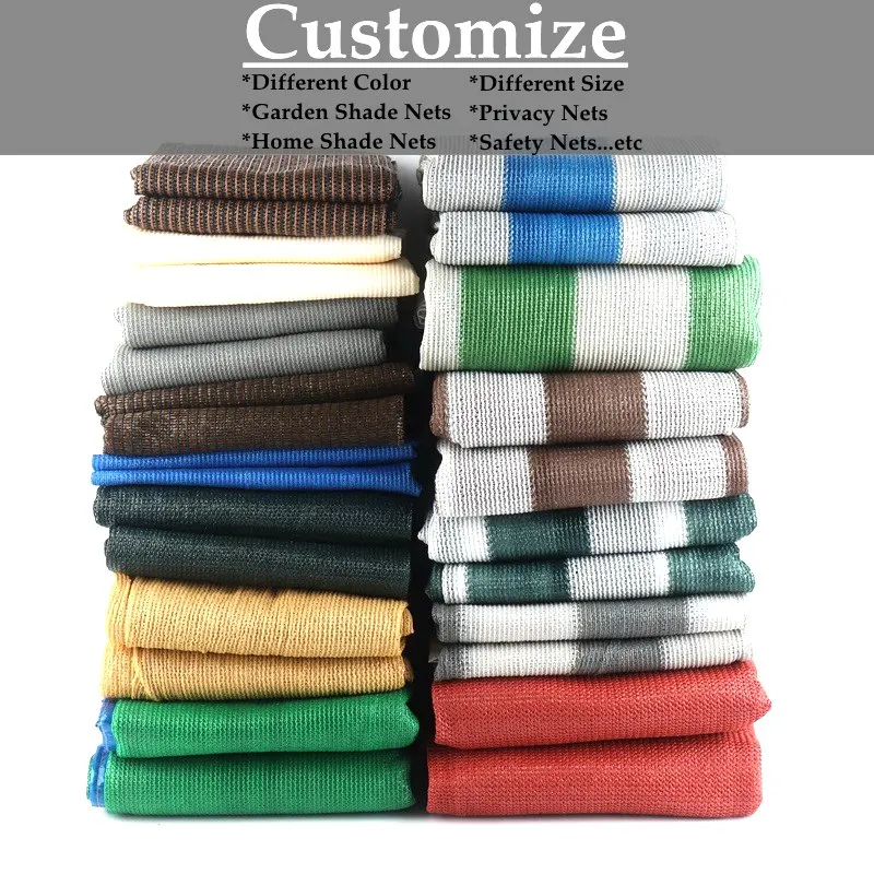 Description Picture 4 of itemBlue 8 Pin Sunshade Nets Outdoor Anti-UV Sun Shelter Fence Privacy Screen Garden Rail Mesh Plants Cover Fabric Shading Awning