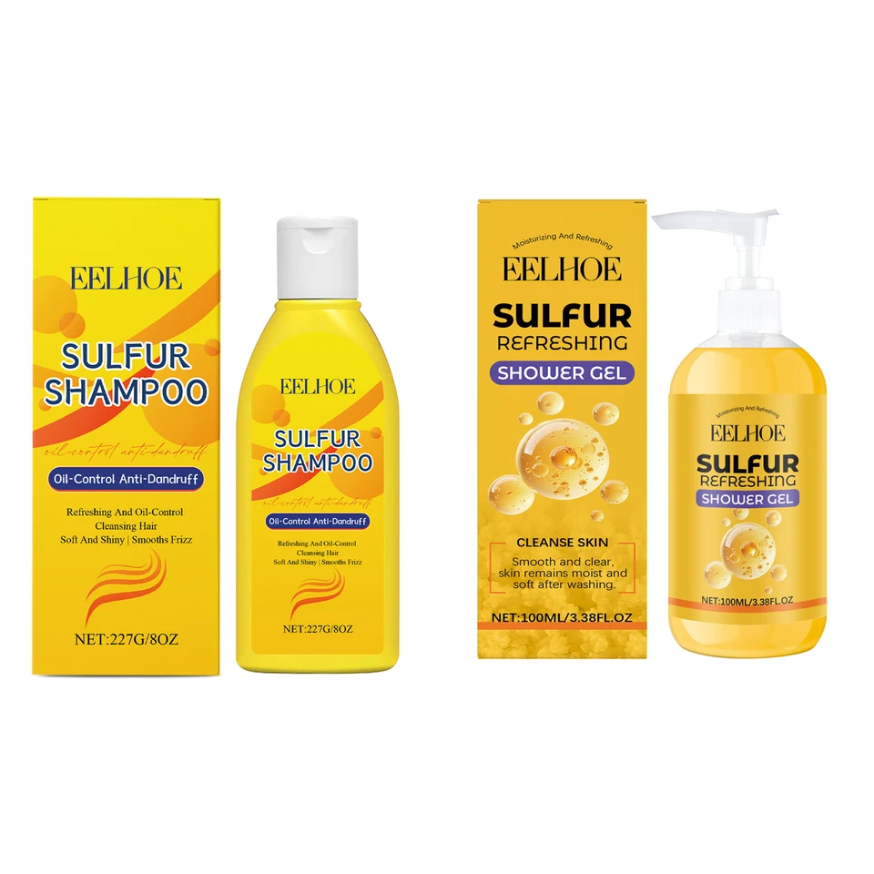 Deep Cleaning Sulfur Shampoo and Shower Gel Set