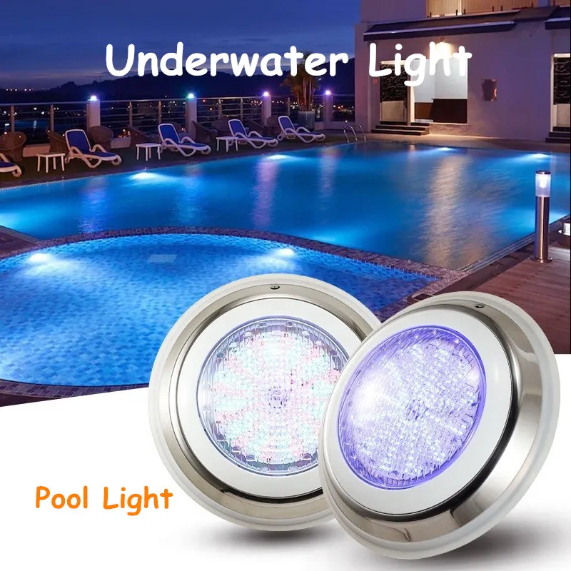 Swimming Pool Light Underwater Led Aquarium Lamp Stainless Steel Submersible Lamps IP68 Waterproof 12V Outdoor RGB Pond Decor 1pcs aquarium stainless steel u shape connectors oxygen pump co2 system air tube for fish tank accessories and equipment