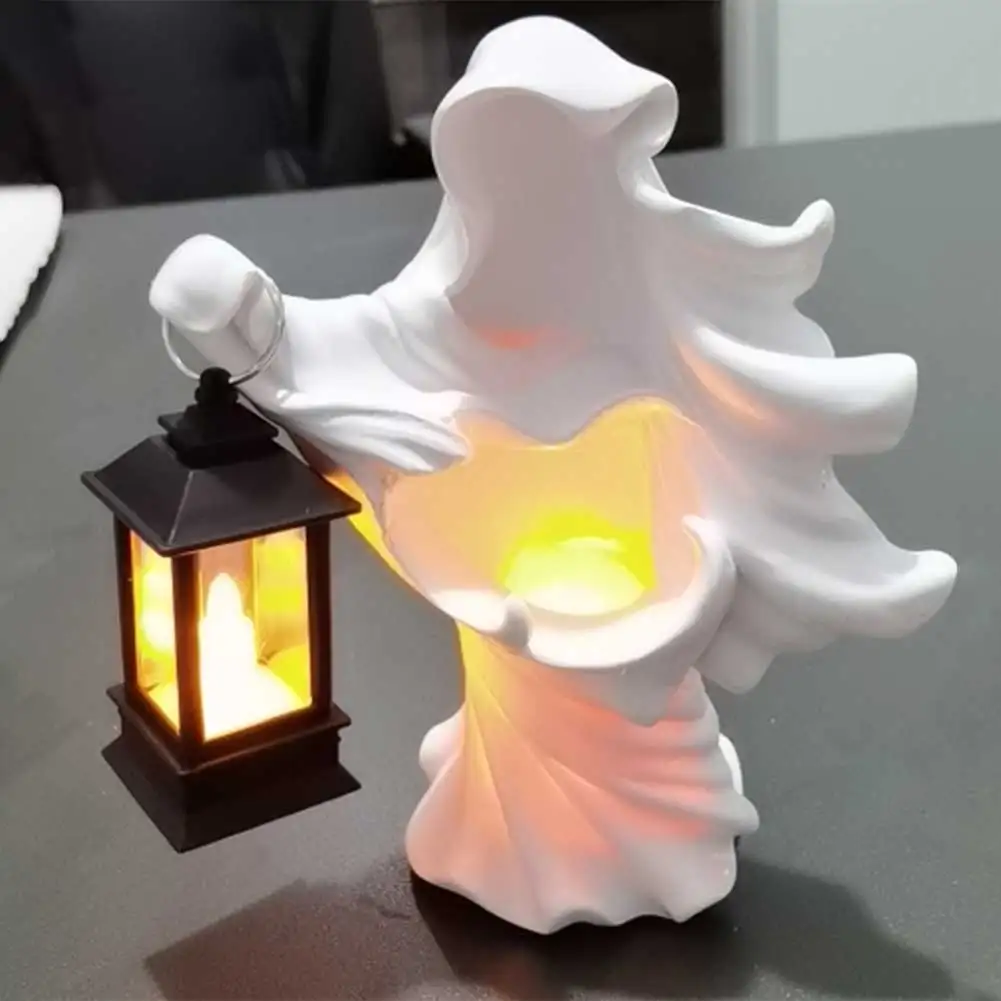 

Fashion Garden & Outdoor Living Statue Decorative Lamps Realistic Resin Spooky Versatile White 400g Convenient