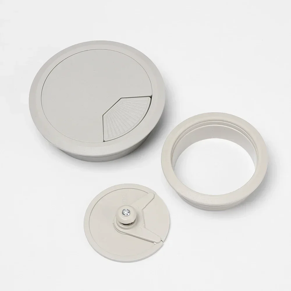 60/80mm Computer Grommet Desk Table Plastic Cable Hole Cover PC Computer Desk Classic Round Wire Tidy Grommet