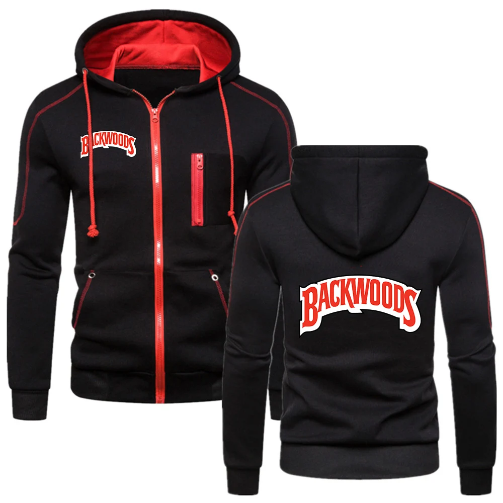 

2024 New Backwoods brand men's pullover hooded in autumn is comfortable and casual, with solid color hooded sweater top.