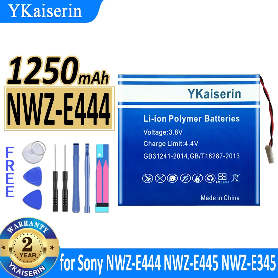 Batteria Ykaiserin Da 1250Mah Per Sony Nwz-E444 Nwz-E445 Nwz-E345 Nwz-Wh303 E373 E383 A864 A865 Lis1425Hnpc Srs-Btv5 Nwz-E344