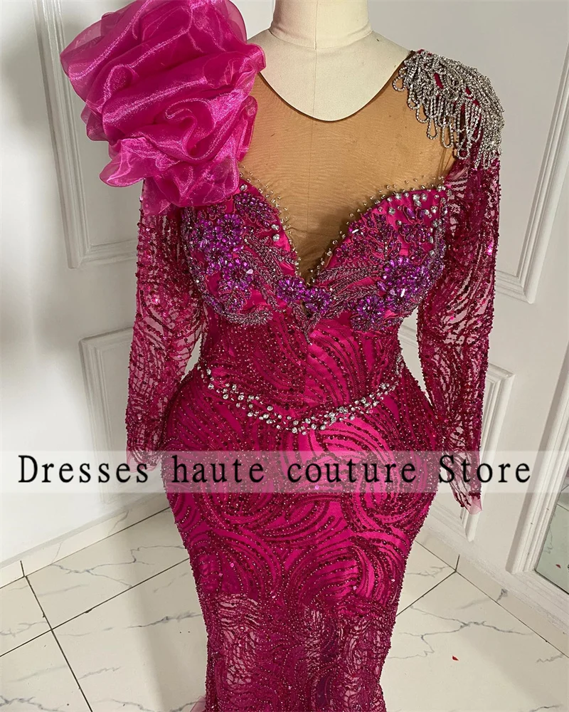 

Роскошные блестящие вечерние платья Aso Ebi в африканском стиле, модель 2023 года, Украшенные бусинами, официальное платье для выпускного вечера, платье для вечеринки