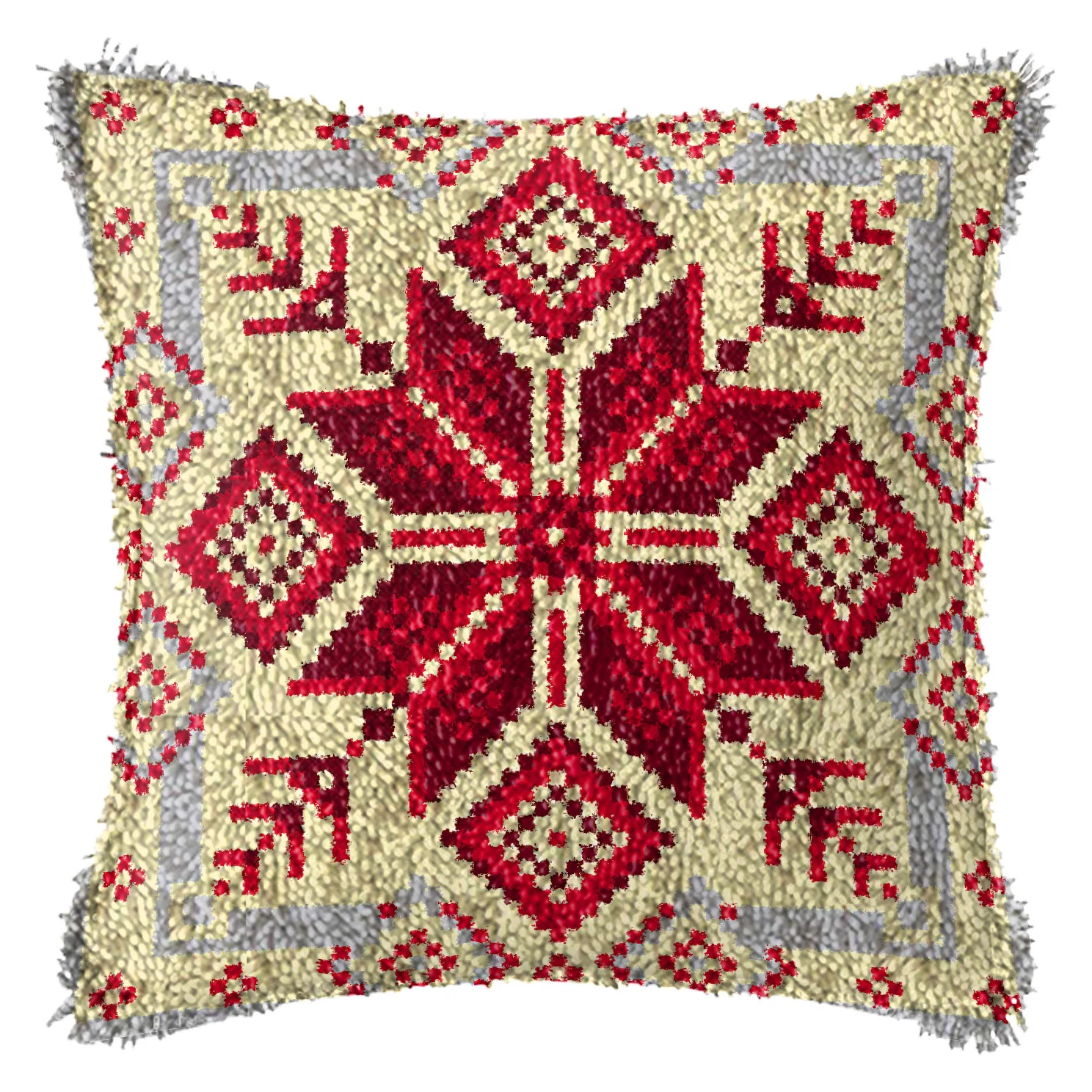 European Style Knooppakket Cross Stitch Cushion Latch Hook Carpet Kruissteek Borduurpakket Embroidery Kit Cross Stitch Pillow