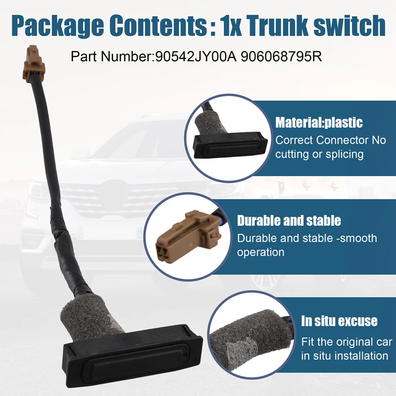 Car Control Switch Trunk Open Switch 906068795R For Renault Koleos HY 08-16