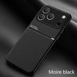 Slim Non - Slip Protective Phone Case with Magnetic Car Holder Attachment - iPhone 15 Plus (Black)