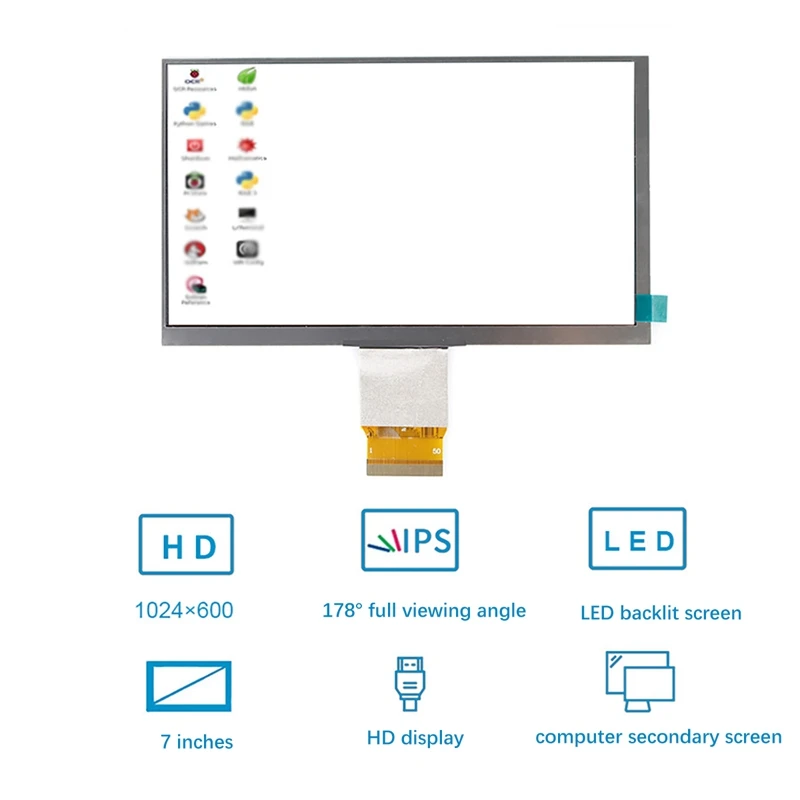 7 ġ 1024x600 IPS LCD ÷,   AV + VGA + HDMI ȣȯ DIY ŰƮ ,   2/3  