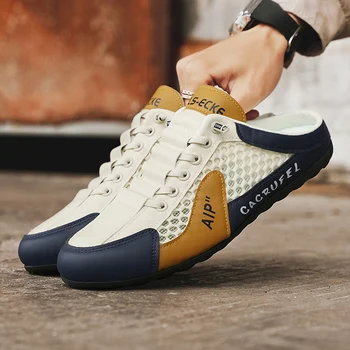 Mezze pantofole da sole morbido alla moda da uomo Scarpe casual da uomo estive con fondo alla moda Scarpe con suola morbida Scarpe da ginnastica Scarpe da uomo 1