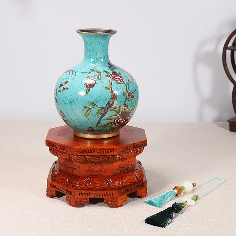 Rosewood Buddha Base, Guanyin Wealth, Goddess Bodhisattva Statue, Worship for Buddha Guan Gong Lotus, Solid Wood Bracket