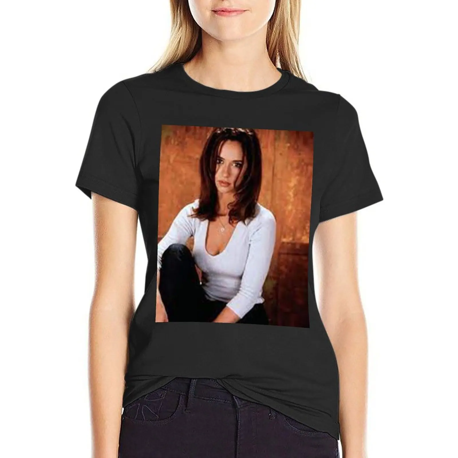 Jennifer Love Hewitt - Poster T-Shirt anime clothes Short sleeve tee korean fashion tops Women