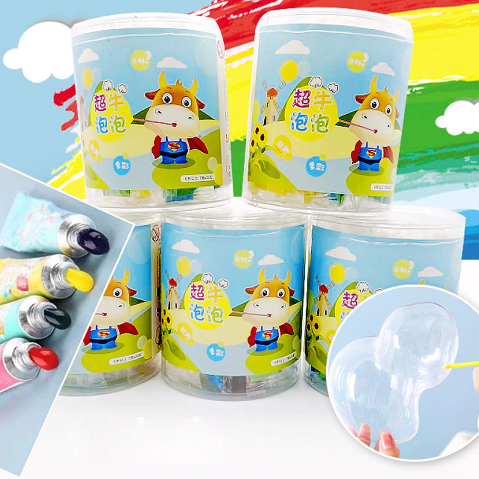 20 Pieces Elastic Bubble Balloons DIY Crafting Colorful Bubbles Blowing for Gift Party Magic Bubble Toy Kids Toy 2