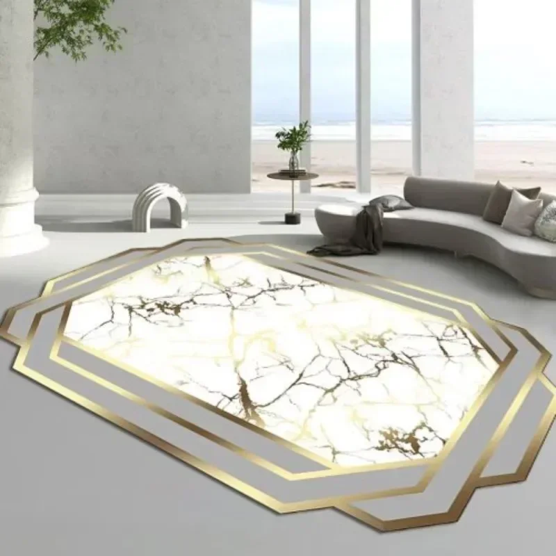 Marble Decorate Living Room Carpet Advanced Bedroom Bedside Soft Floor Mat Cloakroom Area Coffee Table Plush Rug Ковер Tapis 러그