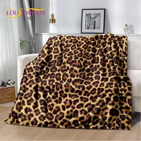 3D Wild Leopard Print Blanket Series Soft Plush Flannel Blanket for Living Room Bedroom Bed Sofa Picnic Kids Covering When Sleep 1