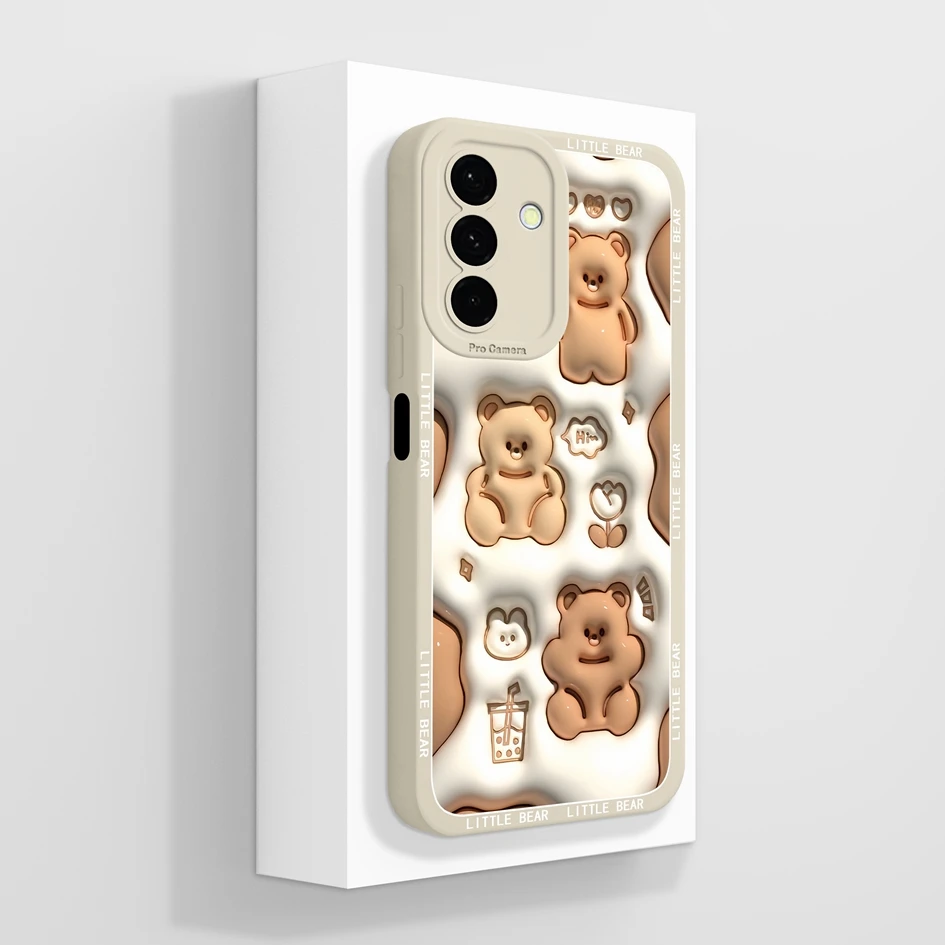 Cute Bear Biscuit Pattern Anti-Slip Silicone Case – Top Quality Protective Housing
