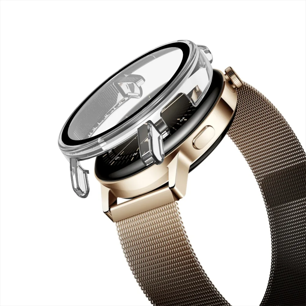 Durable Protective Case with Tempered Glass Screen Protector for Huawei Watch GT3 – All-Around Coverage