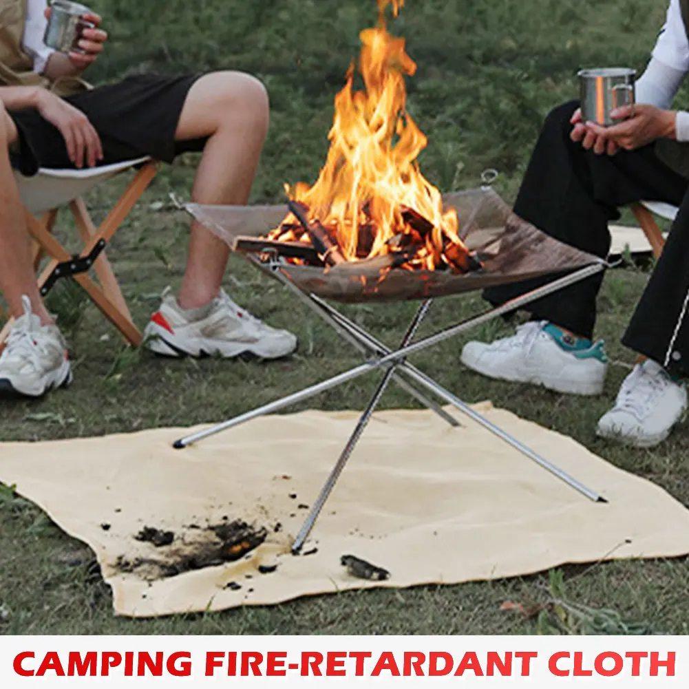 1Pc Camping Picnic Barbecue Mat High Temperature Ironing Fire Retardant Carpet Outdoor Indoor Barbecue Fire Protection Pit Mat